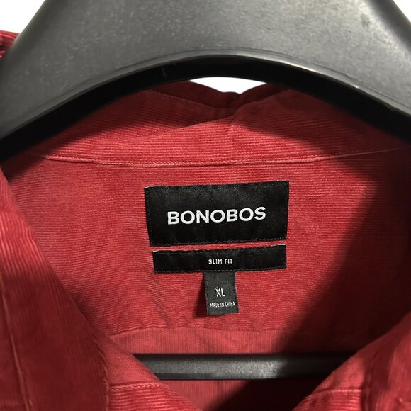 Bonobos Shirt Jacket Mens XL Red Button Up Slim Fit Shacket Thick Material - Picture 3 of 6